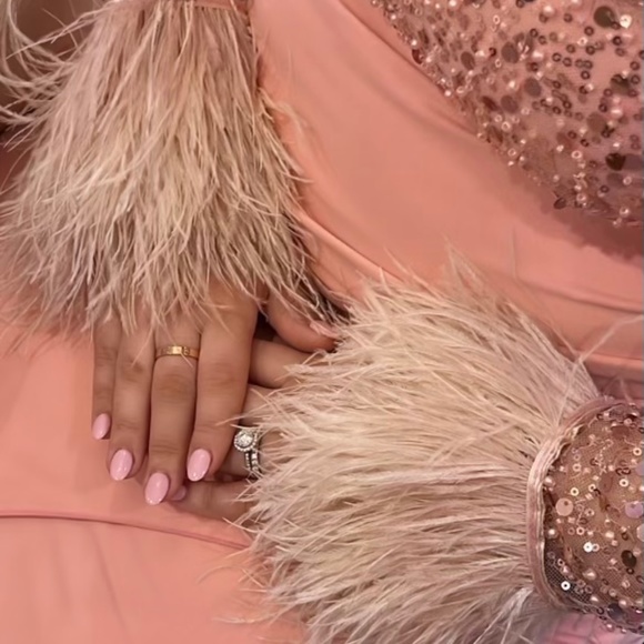 Beautiful feather sleeve cocktail dress - Picture 1 of 4